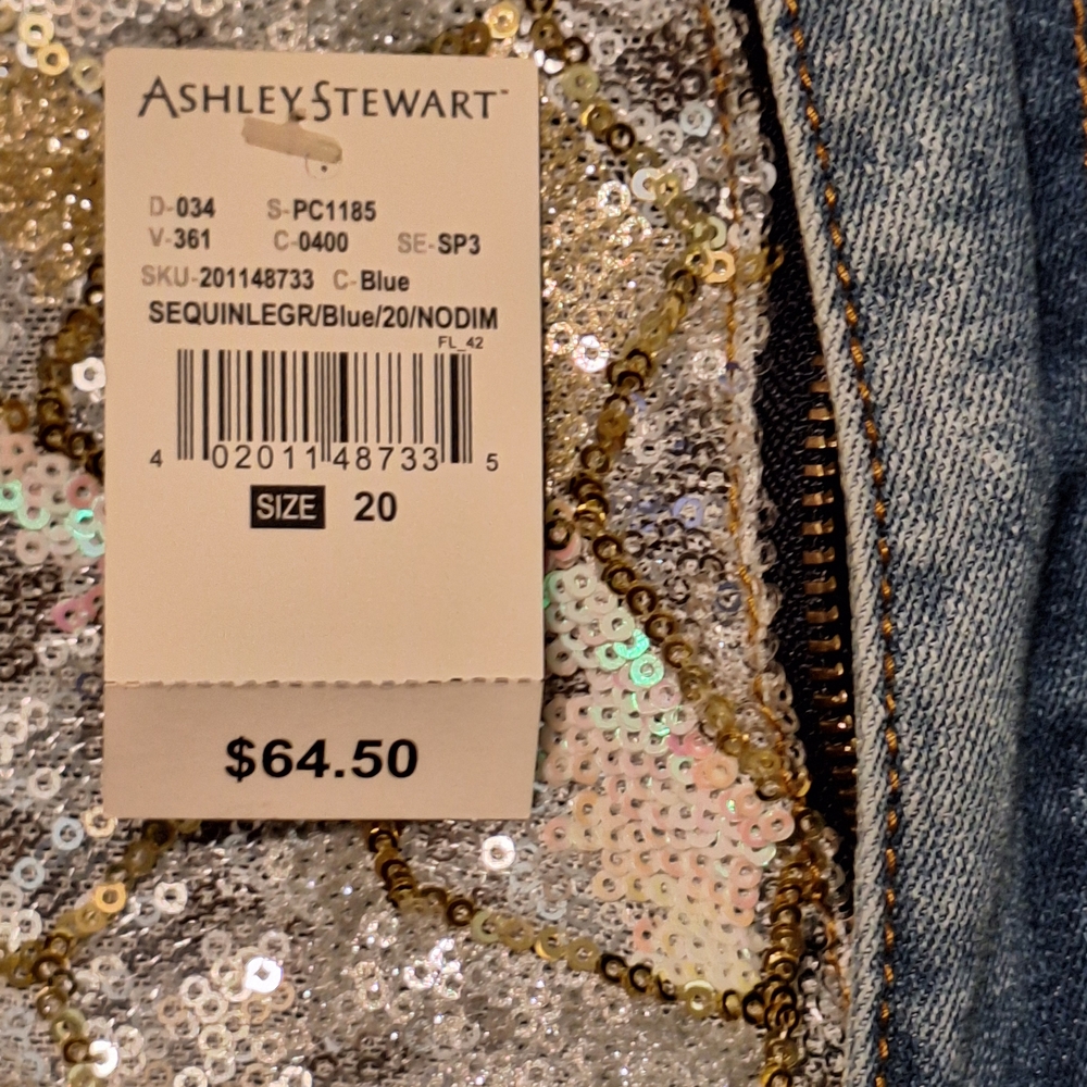 Ashley Stewart Sequin Jeans